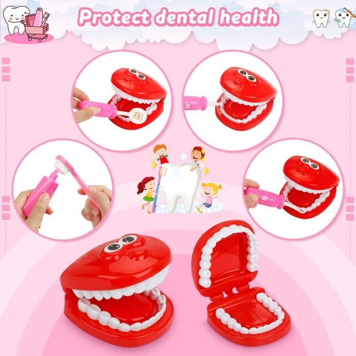 Mallette De Dentiste Lehoo Castle – Kit Docteur Complet – Jeu De Rôle 3-8 Ans – Bleu
