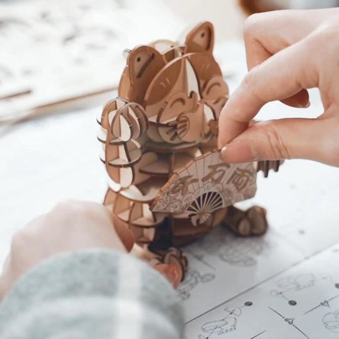 Rolife Plutus Cat Puzzle 3D Maquette Bois,Modélisme pour Adultes à  Construire,Décoration du Bureau de la Maison Idée de Cadeau d165 -  Cdiscount Jeux - Jouets