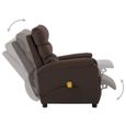 10392Haut de gamme® Fauteuil Relax électrique - Fauteuil de massage pour Salon ou Chambre à coucher - Marron Similicuir-2