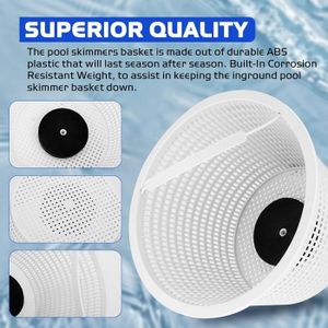 Panier Rond Pour Skimmer Piscine Linxor Diamètre 18,8 Cm - Blanc - Remplacement Facile