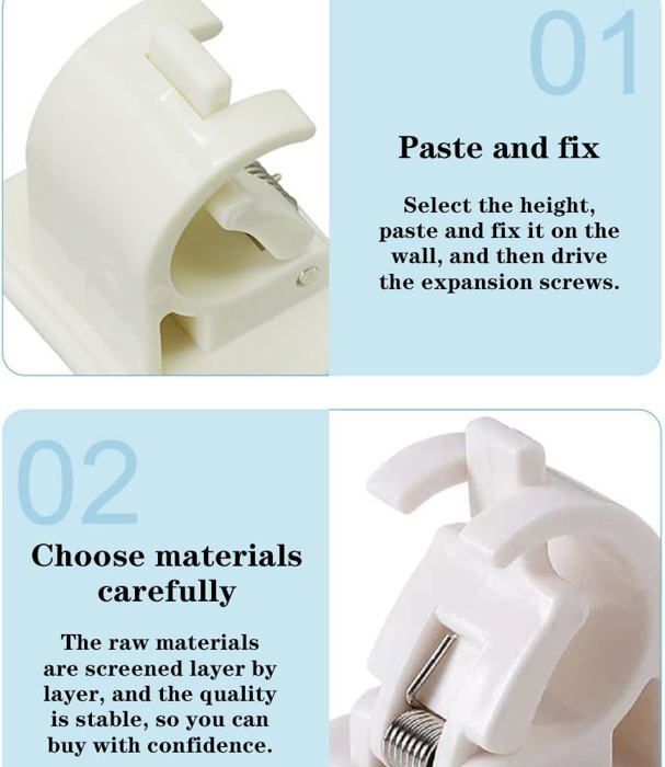 Toivize 10 Pièces Supports De Tringle à Rideau Auto-Adhésifs, Support