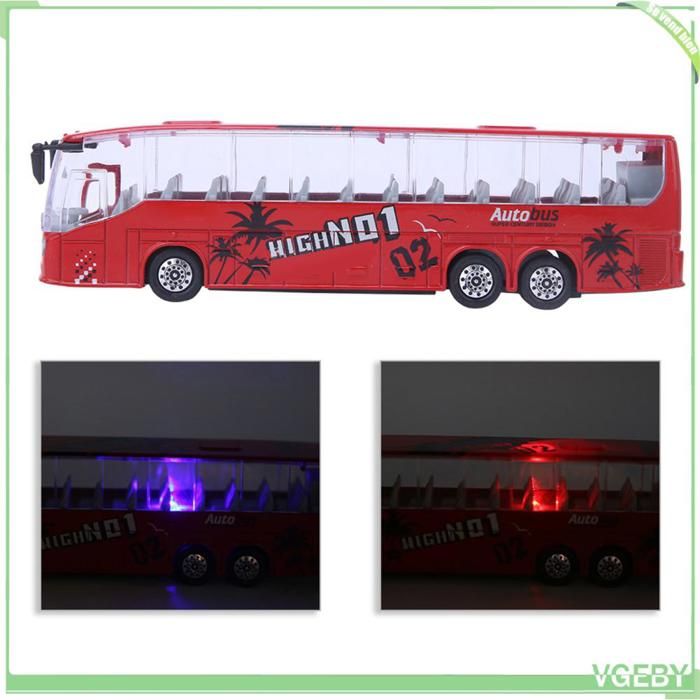 ESTINK Modèle de bus double étage en alliage électrique 1:32 avec lumière et musique, jouet pour ESTINK Modèle de bus double étage en alliage électrique 1:32 avec lumière et musique, jouet pour