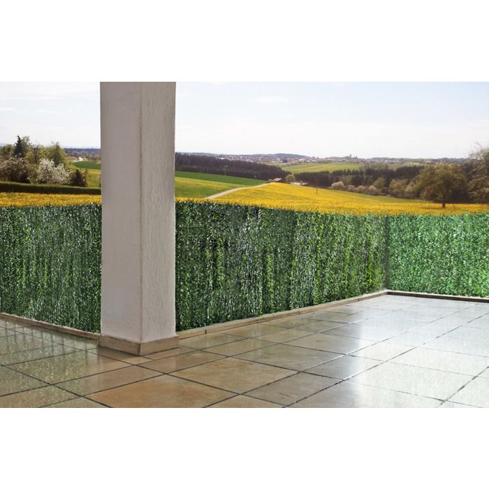 Haie Artificielle Brise-Vue Feuilles 300x100cm - Décoration Balcon Et Jardin