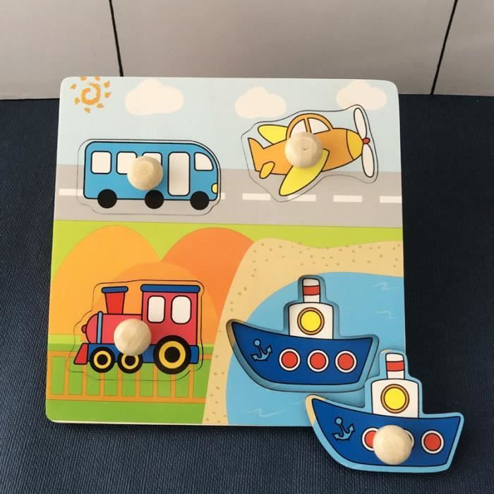 HH081 - Puzzle En Bois Montessori Pour Enfants De 1 À 3 Ans Jouets Pour ...
