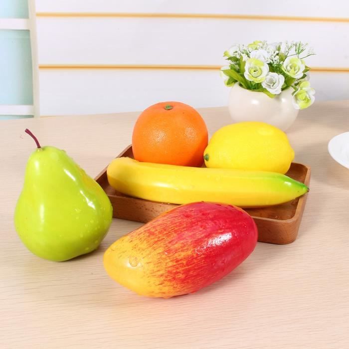 Fruits artificiels - EJ.life - 8pcs - Mousse haute densit?� - D?�coration int?�rieure - R?�alistes 