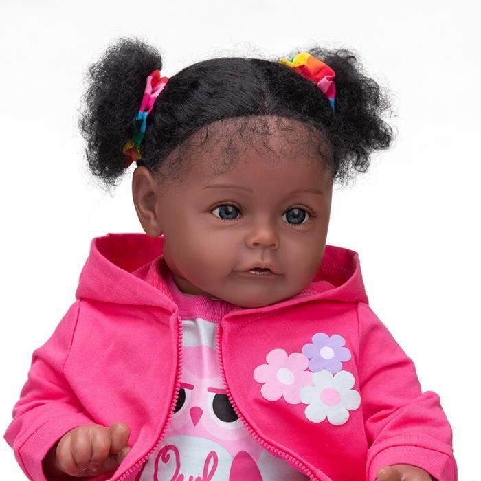 SALUTUYA Poupées bébé 23in Doll Set Handmade Black Hair Skin Girl Dollla  mode Enfant Jouets Cadeau jouets poupee yeux marrons - Cdiscount Jeux -  Jouets