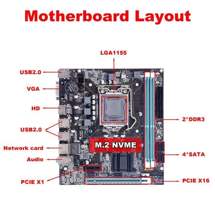 H61ma D2v H61 Ma I3 2100 Ddr3 I3 Motherboard Gigabyte Motherboard