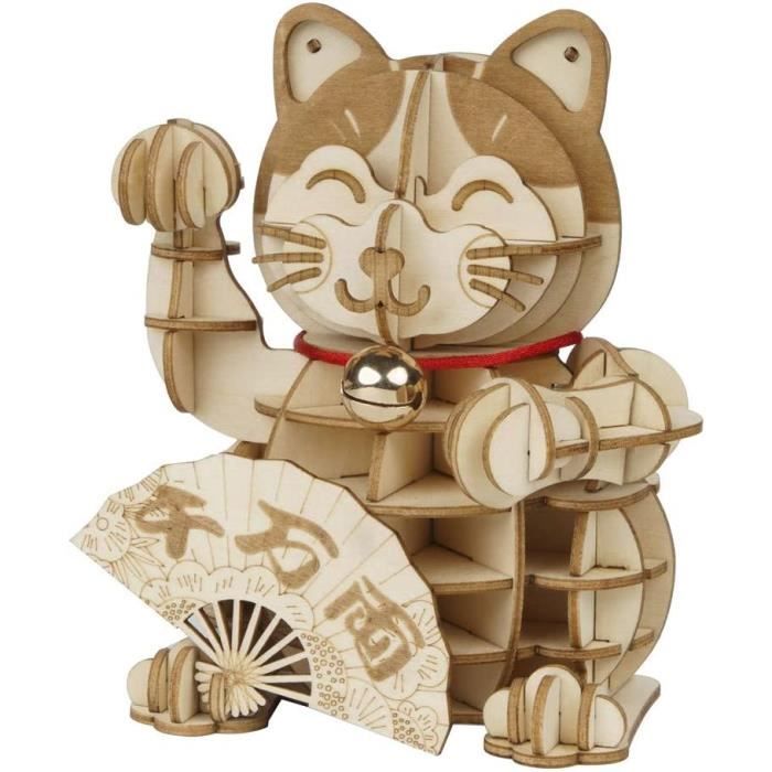 Rolife Plutus Cat Puzzle 3D Maquette Bois,Modélisme pour Adultes à  Construire,Décoration du Bureau de la Maison Idée de[S125] - Cdiscount Jeux  - Jouets