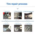 Dilwe Patch de pneu de voiture 60pcs/Boîte Patch de Réparation de Pneu Voiture 55mm/2.2po Outil en Caoutchouc Universel pour Moto-3