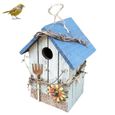 VGEBY Maison Oiseaux Peinte à la Main 7.8 pouces pour Décoration Jardin-3
