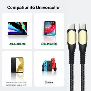 AWESAFE Chargeur EV Câble de Charge Type 2 Courant Commutable 6A/8A/10A
