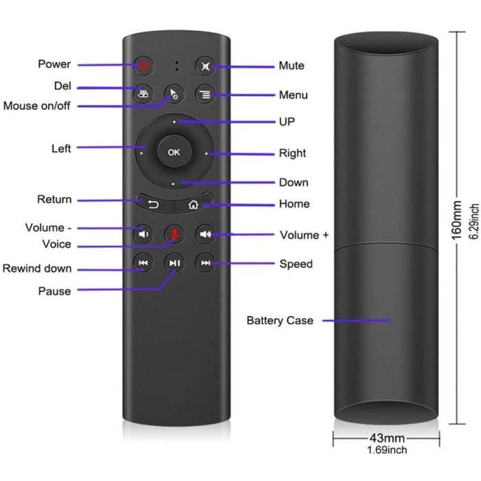 G20 Télécommande Pour Nvidia Shield Tv Remote Sans Fil 2.4G Contrôle De La  Voix Sans Fil Sensing Air Remote Mouse Pour Pc And[H168] - Cdiscount TV Son  Photo