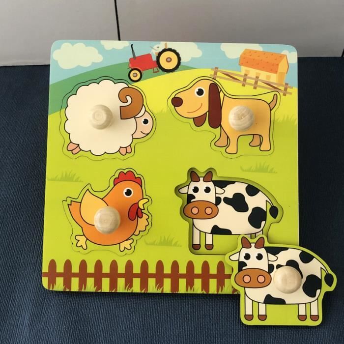 HH081 - Puzzle En Bois Montessori Pour Enfants De 1 À 3 Ans Jouets Pour ...