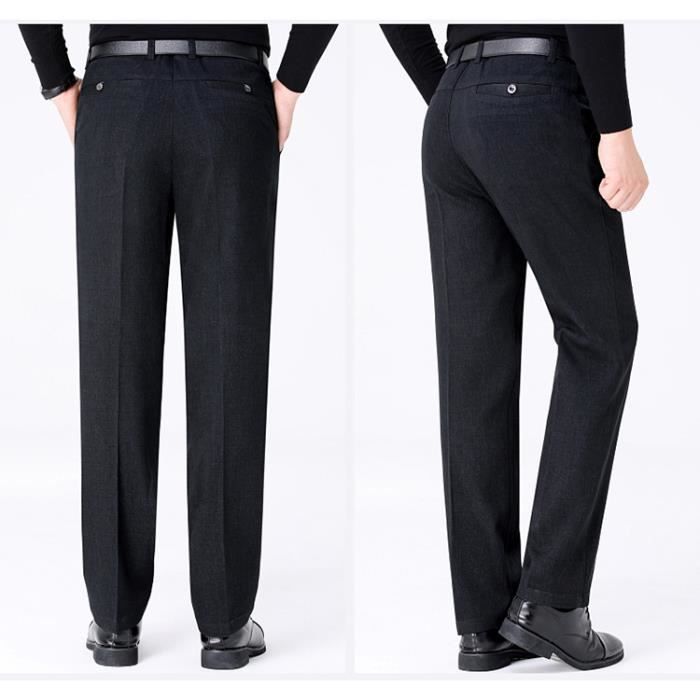 Pantalon Costume Homme Rochas Taille 40 - Noir, Doublé, Coupe Extra-slim, Occasion Très Bon état