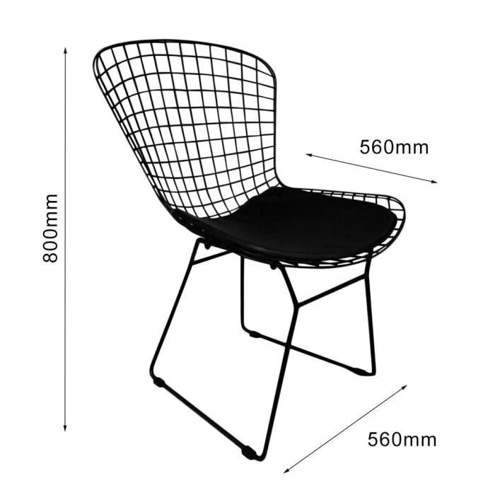 Chaise wire top bertoia
