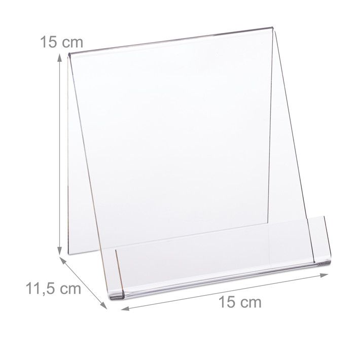Relaxdays Lot de 10 supports de livre en acrylique - Format A4 - Stable et léger - 24 x 20 x 20 cm - Transparent Relaxdays Lot de 10 supports de livre en acrylique - Format A4 - Stable et léger - 24 x 20 x 20 cm - Transparent