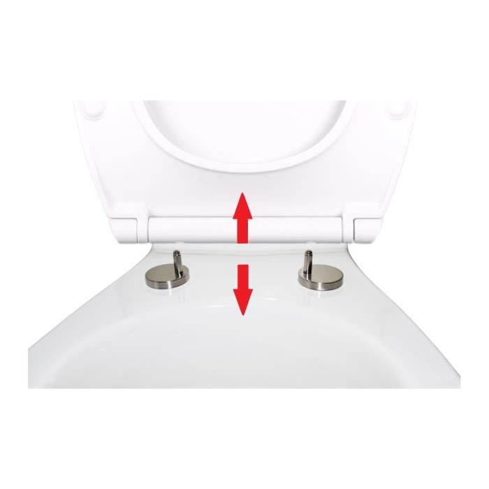 Abattant WC En Résine Transparente Effet 3D, Fermeture Douce Et