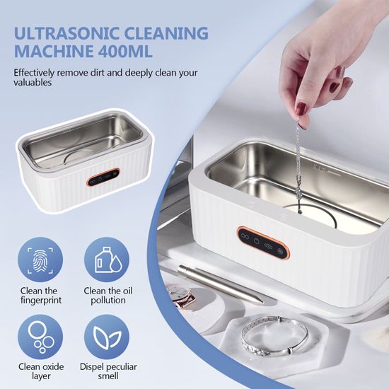 Nettoyeur à Ultrasons Minthouz - 600ml, 5 Modes, Pour Lunettes, Bijoux, Prothèses Dentaires