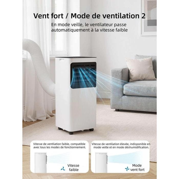 Climatiseur Mobile 9000 BTU 4 Modes Froid D shumidif Vent Nuit 2 Climatiseur Mobile 9000 BTU 4 Modes Froid D shumidif Vent Nuit 2