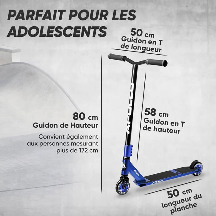 Intexca Trottinette Acrobatique avec Roues à Noyau en Aluminium, ABEC-9 & Système de Compression HIC