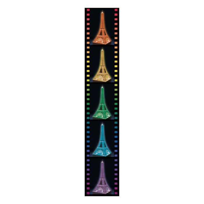 Ravensburger - Puzzle 3D Building - Tour Eiffel illuminée - 216 pièces  numérotées à Assembler sans Colle - Accessoires de Finition Inclus &   Basics Piles alcalines AAA 1,5 V - Lot de 8 : : Jeux et Jouets