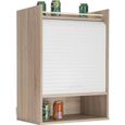 Meuble De Rangement De Cuisine à Rideau Bois Blanc Luke L 54 X L 36 X H 77