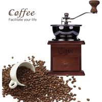Moulin à grains de café manuel en bois classique a