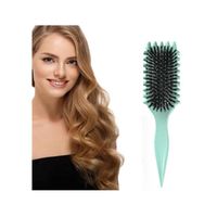 Bounce Curl Brush,Curl Defining Brush,Brosse à cheveux en poils de sanglier Brosse de coiffage pour démêler, mettre en forme ( A )
