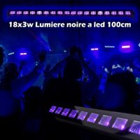 Barre a led UV 100cm. 18 x 3 w Ibiza Led-Uvbar18 / PA DJ LED SONO