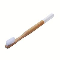 Brosse à dents ronde en bambou naturel Blanc