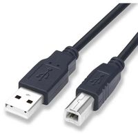 Cordon-Câble USB Type A-B noir 3m- PC Mac-Scanner Imprimante HDD