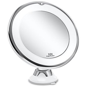 Miroir Argent grossissant X 2 Double Face sur pied - 17 cm de Diamètre