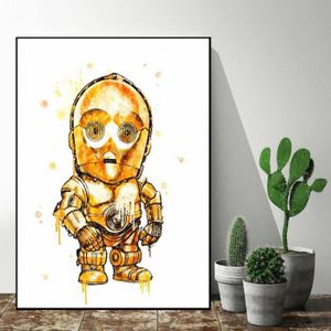 Tableau Sur Toile Star Wars - C-3PO Et R2-D2, 50 X 70 Cm, Neuf Dans Son Emballage