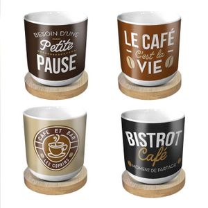 Coffret tasse et sous tasse décor lavande et rose, de chez Antic Line