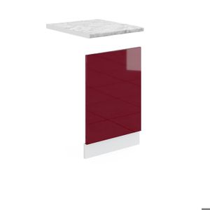 Elément haut de cuisine Fame-Line, Blanc Haute brillance, 57 cm Vicco