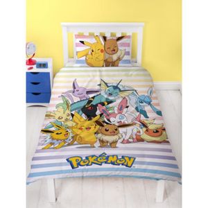 Parure de lit enfant pikachu voltage bleu Pokemon