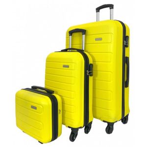 SET DE VALISES Set de 2 valises 55cm-76cm Abs JAUNE - BA10603 - 