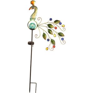 LAMPE DE JARDIN  Lampe De Paon Jardin Des Oiseaux Piquet De Jardin 