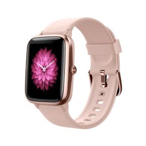 Montre connectée sport Willful Montre Connectée Femme Smartwatch Cardiofrequencemètre GPS Partagé 9 Modes Sport pour iOS Android - Rose