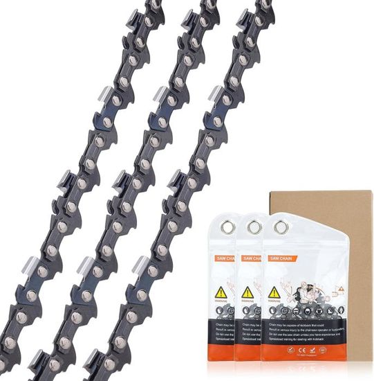 Lot De 3 Chaînes De Tronçonneuse Savior 35cm 3/8LP 50 Maillons - Compatible Stihl MS180 MS181 Etc.