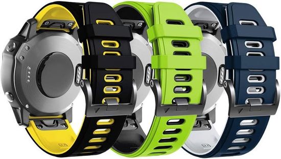 Bracelet Silicone 22mm Pour Garmin Fenix/Forerunner | Quickfit | Respirant | Multi-Couleurs