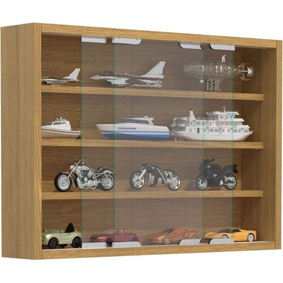 Vitrine Murale Agisa L Vitrine Murale Suspendue VCM Agisa L En Bois Et Verre - Meuble De Collection Blanc