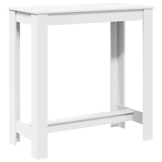 vidaXL Table de bar noir 102x50x103,5 cm bois d'ingénierie