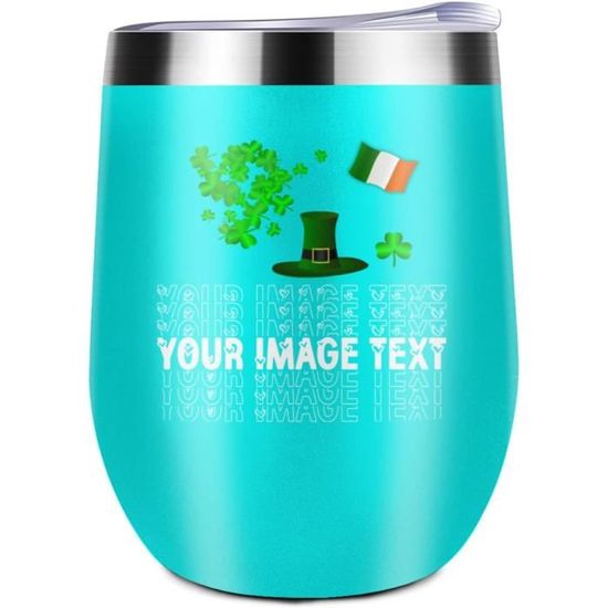 Gtell Acier Inoxydable Verre À Vin Sans Pied Avec Couvercle, Double