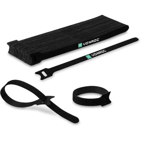 Lot De 50 Serre-câbles Autobloquants Réutilisables - Nylon, 200x4.8 Mm, Résistants UV Et Chaleur (-10°C à +80°C)