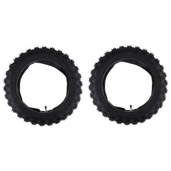 FVRITO Pneu 2,50 x 10 Knobby 2,50-10 et chambre à air pour XR50 CRF50 CR60R MX500 MX650 SX500 Dirt Rocket QG-210 MVX70 MVX110 Baja DR49 Tao db10 PW50 YZinger TTR50 0 KDX5
