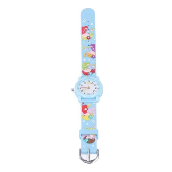 Montre Enfant Analogique étanche - Design 3D Licorne Mignon - Bracelet Silicone - Apprentissage De L'heure - Cadeau Fille