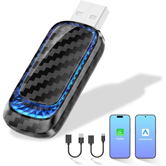 Wireless CarPlay Adapter,Adaptateur CarPlay Sans Fil Amélioré