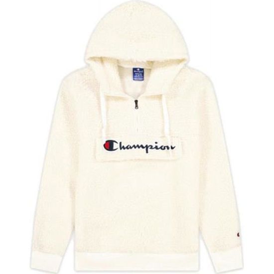 Sweat à capuche Champion HALF ZIP TOP Blanc Manches longues