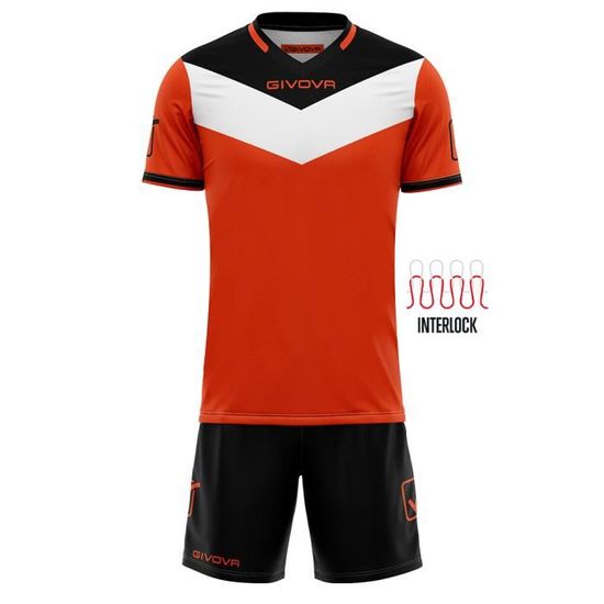 Ensemble Maillot Et Short GIVOVA Rouge/Jaune - Taille M - Neuf Avec Étiquettes